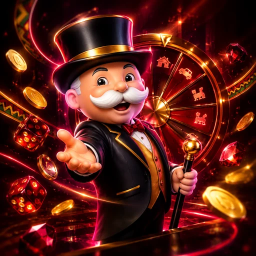mesa do Monopoly Big Baller com bingo aquático e sr. Monopoly
